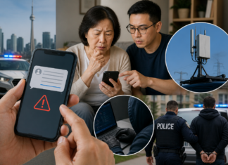多伦多警方破获首宗“短信基站”诈骗案 华裔居民收到银行罚单短信先别点链接