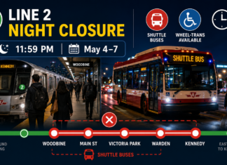 TTC 2号线本周夜间部分停运 东区通勤居民需提前确认替代路线